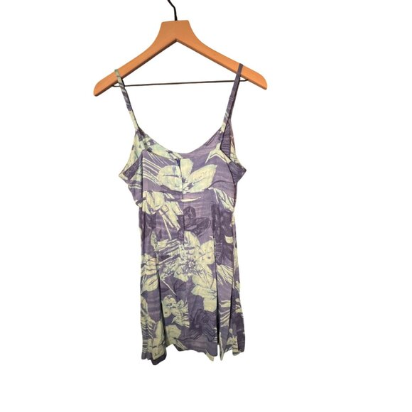 Jams World Womens Floral Spaghetti Strap Dress Large Blue Rayon Casual Summer Dr - Picture 3 of 4